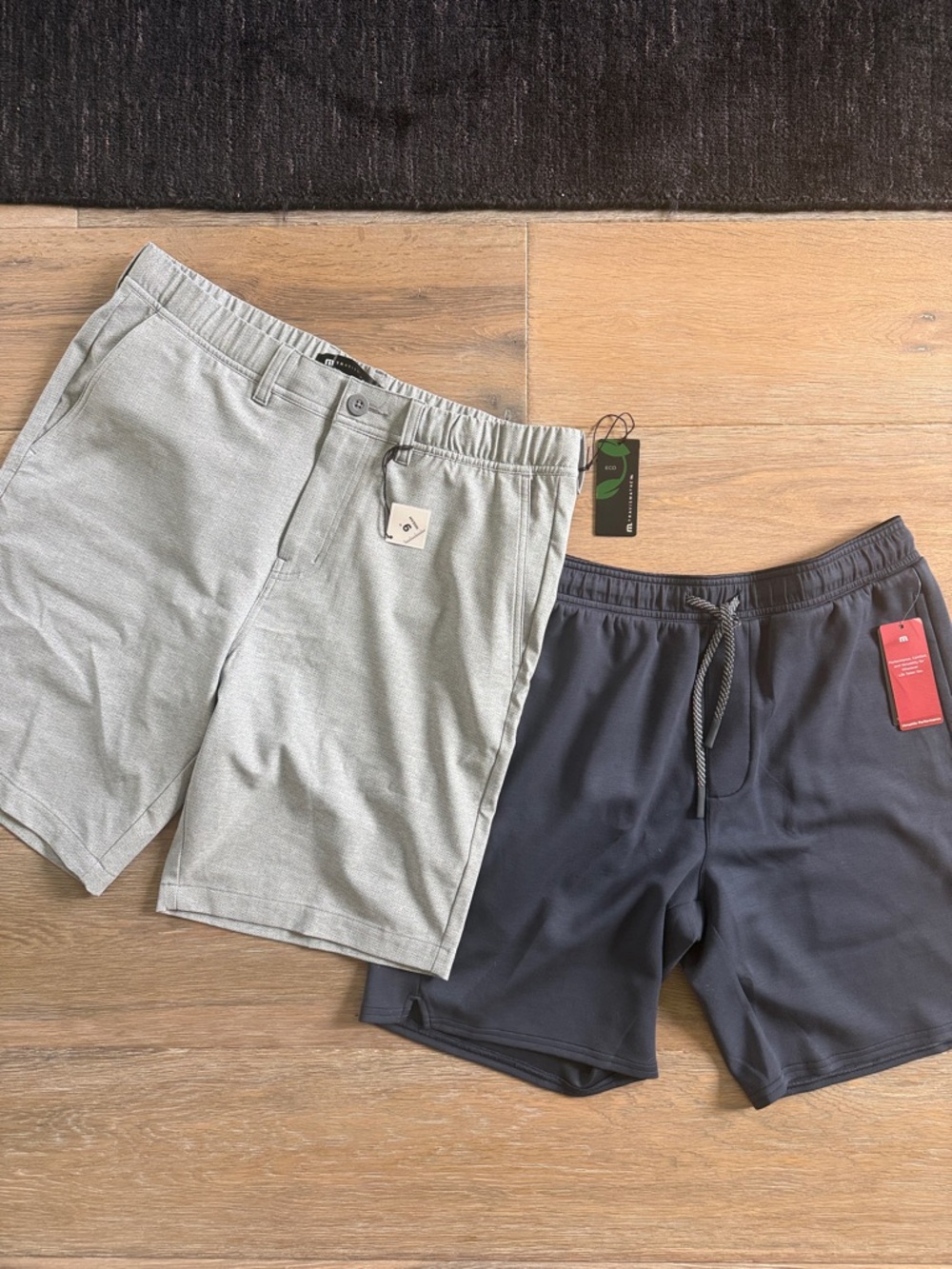 Travis Mathew Men's Navy and Light Gray Athletic Knit Shorts Bundle in size 34/M